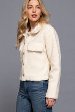 Load image into Gallery viewer, Long Slv Teddy Fleece Short Jacket