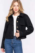 Load image into Gallery viewer, Long Slv Teddy Fleece Short Jacket