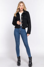 Load image into Gallery viewer, Long Slv Teddy Fleece Short Jacket