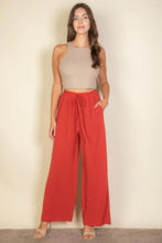 Load image into Gallery viewer, Drawstring Waist Wide Leg Minimalist Pants