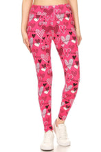 Load image into Gallery viewer, Heart Prints Printed, High Waisted Leggings