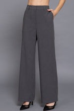 Load image into Gallery viewer, Back elastic straight woven long pants