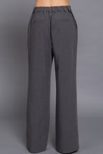 Load image into Gallery viewer, Back elastic straight woven long pants