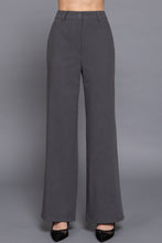 Load image into Gallery viewer, Back elastic straight woven long pants