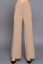 Load image into Gallery viewer, Back elastic straight woven long pants