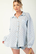 Load image into Gallery viewer, Printed cotton gauze button down woven shirt