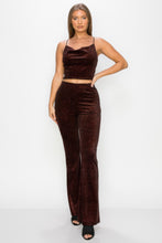 Load image into Gallery viewer, Glittery Flare High-rise Elastic Pants