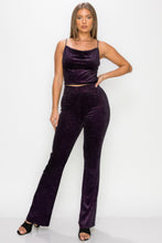 Load image into Gallery viewer, Glittery Flare High-rise Elastic Pants