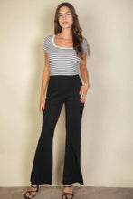 Load image into Gallery viewer, High Waist Stretch Crepe Flare Pants