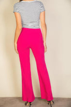 Load image into Gallery viewer, High Waist Stretch Crepe Flare Pants