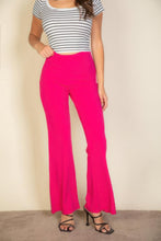 Load image into Gallery viewer, High Waist Stretch Crepe Flare Pants