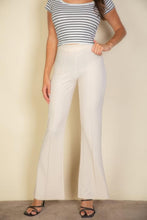 Load image into Gallery viewer, High Waist Stretch Crepe Flare Pants