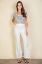 Load image into Gallery viewer, High Waist Stretch Crepe Flare Pants