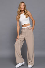 Load image into Gallery viewer, Contrast Waist Boxer Straight Long Pants