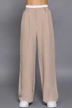 Load image into Gallery viewer, Contrast Waist Boxer Straight Long Pants