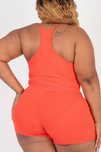 Load image into Gallery viewer, Plus Size Ribbed Crop Cami Top &amp; Shorts Set