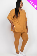 Load image into Gallery viewer, Plus Size Oversized T-shirt &amp; Leggings Set