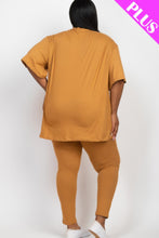 Load image into Gallery viewer, Plus Size Oversized T-shirt &amp; Leggings Set