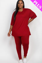 Load image into Gallery viewer, Plus Size Oversized T-shirt &amp; Leggings Set