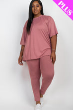 Load image into Gallery viewer, Plus Size Oversized T-shirt &amp; Leggings Set