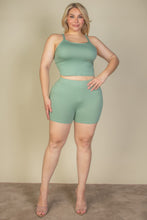 Load image into Gallery viewer, Plus Size Split Back Cami Top &amp; Shorts Set