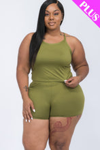 Load image into Gallery viewer, Plus Size Split Back Cami Top &amp; Shorts Set