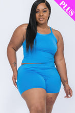 Load image into Gallery viewer, Plus Size Split Back Cami Top &amp; Shorts Set