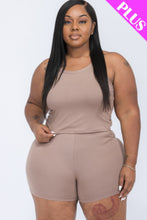 Load image into Gallery viewer, Plus Size Split Back Cami Top &amp; Shorts Set