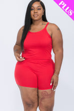 Load image into Gallery viewer, Plus Size Split Back Cami Top &amp; Shorts Set