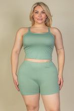 Load image into Gallery viewer, Plus Size Split Back Cami Top &amp; Shorts Set