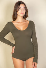 Load image into Gallery viewer, Scoop Neck Solid Long Sleeve Bodysuit