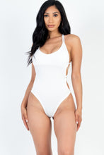 Load image into Gallery viewer, Sexy Solid Color Crisscross Back V-neck Bodysuit