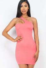 Load image into Gallery viewer, One Shoulder Bodycon Mini Dress