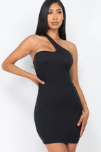 Load image into Gallery viewer, One Shoulder Bodycon Mini Dress