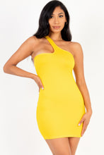 Load image into Gallery viewer, One Shoulder Bodycon Mini Dress