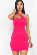 Load image into Gallery viewer, One Shoulder Bodycon Mini Dress