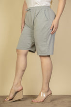 Load image into Gallery viewer, Plus Size French Terry Bermuda Shorts