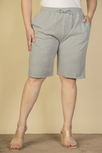 Plus Size French Terry Bermuda Shorts