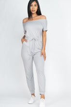 Load image into Gallery viewer, Two-way Shoulder Drawstring Jumpsuit