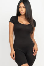 Load image into Gallery viewer, Short Sleeve Scoop Neck Bodycon Romper