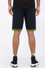 Load image into Gallery viewer, Mens Black And Gold Detail Shorts