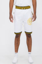 Load image into Gallery viewer, Mens Black And Gold Detail Shorts