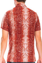 Load image into Gallery viewer, Red Snake Button Down Shirt