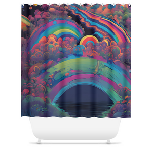 Welcome to Wonder Land East Shower Curtains