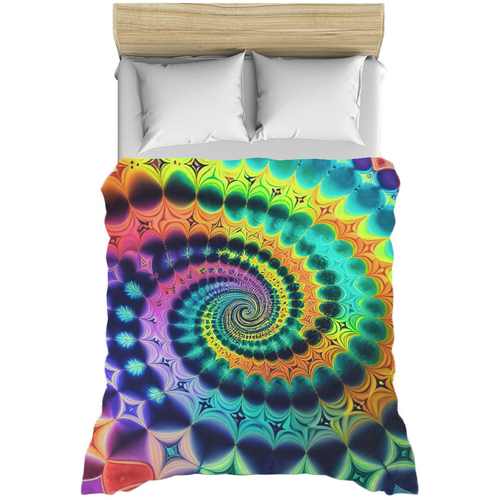 AACC Graphic  Rainbow Spiral Duvet Covers