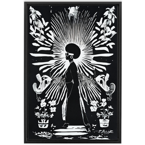 Black Sunshine West Framed Canvas Wraps