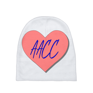 AACC  Pink Heart Baby Beanie