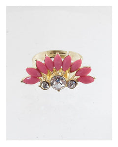 Faux stone adjustable ring