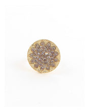 Load image into Gallery viewer, Circle w/ rhinestones adjustable ring