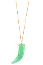 Load image into Gallery viewer, Elongated single horn pendant necklace